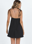 product Princess Polly Asymmetric Neckline  Hearts Flutter Mini Dress Black