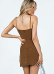 product Princess Polly Asymmetric Neckline  Feels Like Summer Mini Dress Brown