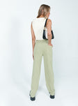 back view of model wearing Princess Polly Lisa-Rosa Pants Green 