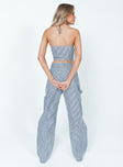 product Princess Polly Low Rise Pants  Miami Vice Pants Navy Pinstripe