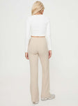 product Princess Polly High Waisted Pants  Montana Knit Pants Cream