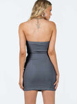 product Princess Polly Square Neck  Cinder Strapless Mini Dress Grey