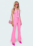 product Princess Polly High Waisted Pants High Waisted Pants High Waisted Pants  Marcia Flare Pant Pink