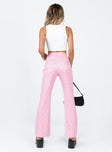 back view of model wearing Princess Polly Ryllie Pants Pink 