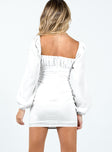 product Princess Polly Square Neck  Vilma Long Sleeve Mini Dress White