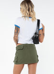 product Iconic Cargo Mini Skirt Khaki Tall Princess Polly  Mini Skirts 