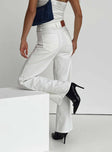 product Princess Polly Mid Rise  Karol V-waist Jeans White Denim