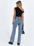 product Princess Polly High Waisted  Alford Asymmetric Jeans Light Wash Denim