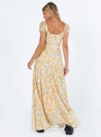 product Princess Polly Asymmetric Neckline  Masuda Maxi Dress Yellow Floral