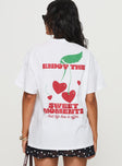 Sweet Moments Graphic Top White