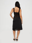 product Princess Polly Square Neck  Kendall Midi Dress Black