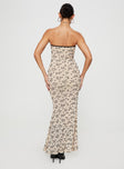 product Princess Polly Sweetheart Neckline  Illuminating Maxi Dress Beige Floral