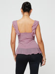 product Princess Polly Sleeveless Plunger  Piro Top Light Plum