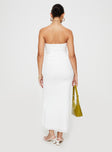 product Princess Polly Asymmetric Neckline  Ruskin Strapless Maxi Dress White