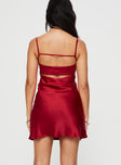 product Princess Polly Asymmetric Neckline Asymmetric Neckline  Jazelle Mini Dress Red