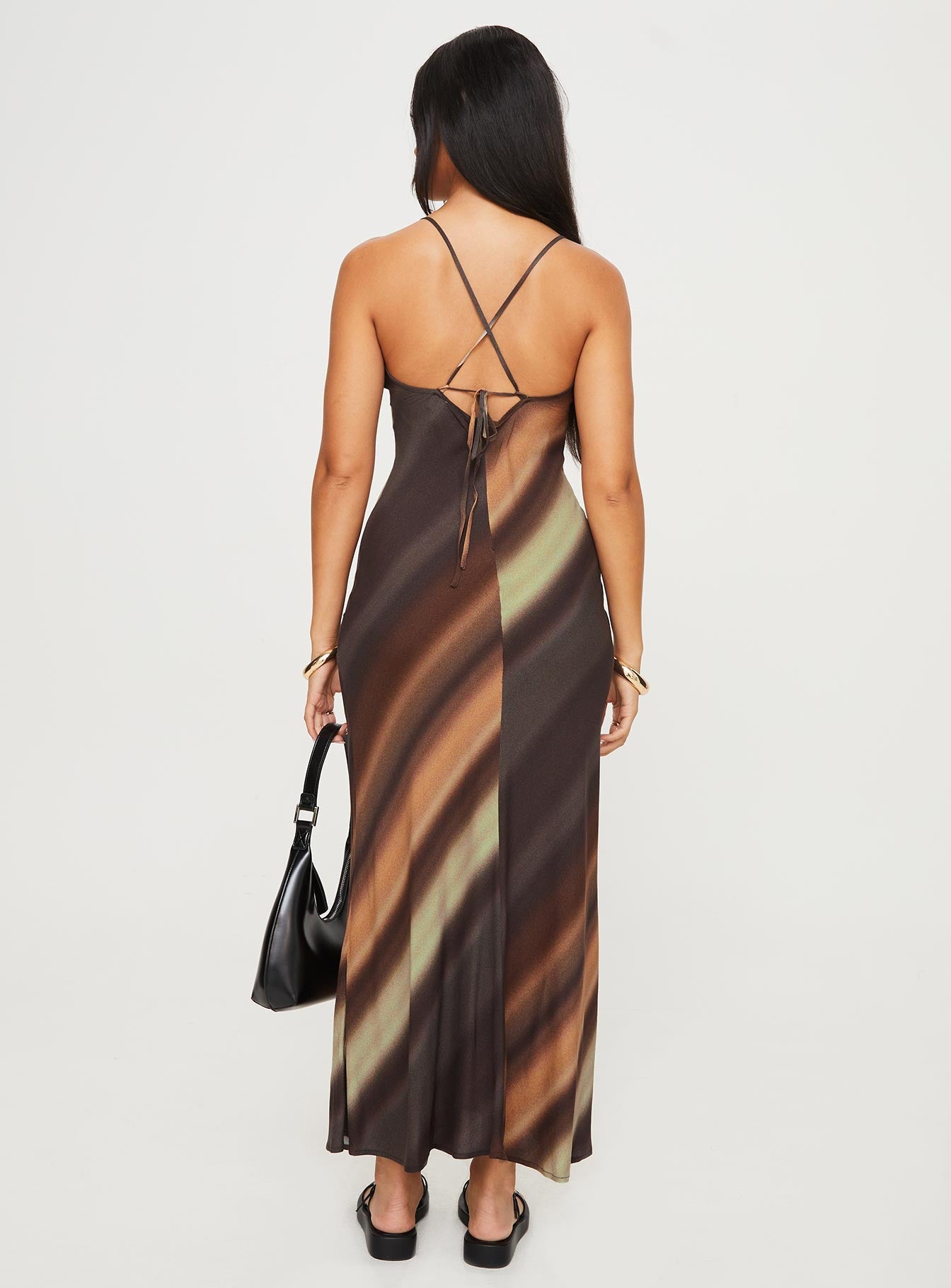 Collective Dress - Otillie Maxi Dress Brown Multi Petite featured image