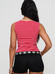 Evadnie Top Red Stripe