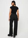 Jeller Pinstripe Pants Black Petite