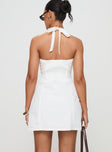 Mallorie Halter Mini Dress White Petite