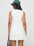 back view of model wearing Princess Polly Talisse Dress White Square Neck 