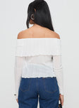 Alluring Off The Shoulder Top White