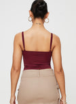 product Princess Polly Sleeveless Scoop Neck  Kazan Cami Wine