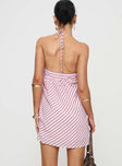 Moonlit Mini Dress Pink Stripe