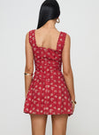 Dasha Mini Dress Red Floral