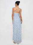 Valencia Maxi Dress Blue Floral