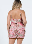 back view of model wearing Princess Polly Bonita Mini Dress Pink Multi 