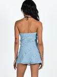 product Princess Polly Asymmetric Neckline  Lars Strapless Mini Dress Blue