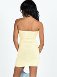 product Princess Polly Square Neck  Flow Strapless Mini Dress Yellow