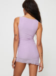 product Princess Polly Asymmetric Neckline  Lorello Mini Dress Purple