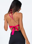 back view of model wearing Princess Polly Jessie Top Pink 