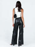 product Princess Polly  Lista Faux Leather Elastic Pocket Pants Black