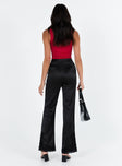 Front view of model wearing  front Princess Polly High Waisted Pants High Waisted Pants High Waisted Pants High Waisted Pants  Batten Pants Black