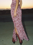   front view of model wearing Princess Polly Nikolise Maxi Skirt Purple Petite Maxi 