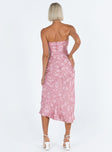 Salvin Strapless Midi Dress Pink Petite