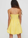 Too Sweet Bubble Mini Dress Lemon