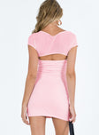 product Princess Polly Asymmetric Neckline  Diera Mini Dress Pink