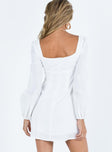 product Princess Polly Square Neck  Hastings Long Sleeve Mini Dress White