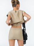 product Saddle Knit Mini Skirt Beige Princess Polly  Mini Skirts 