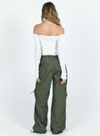 Y2k Utility Cargo Pants Green