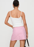 Samanfie Mini Skirt Pink Stripe