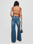 Colemane Mid Rise Denim Jeans Mid Blue