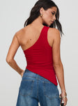 Machiatto One Shoulder Top Red