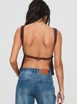 Dead Of Night Backless Top Brown