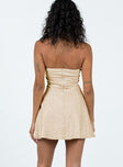 product Princess Polly Asymmetric Neckline Asymmetric Neckline  Lenette Mini Dress Beige