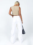 back view of model wearing Princess Polly Miami Vice Pant White 