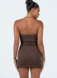 product Princess Polly Square Neck Square Neck  Flow Strapless Mini Dress Brown